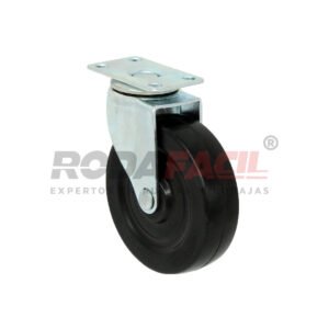 Rodaja giratoria de 3", rueda de hule duro.