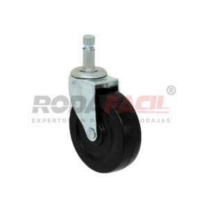 Rodaja giratoria de 3", rueda de hule duro