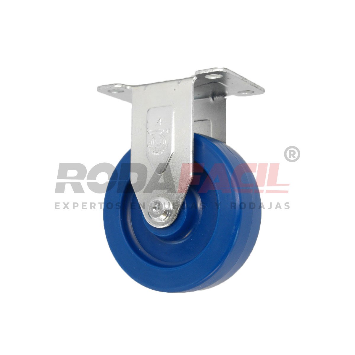 Rodaja fija de 4", rueda de Poliuretano, servicio medio ligero